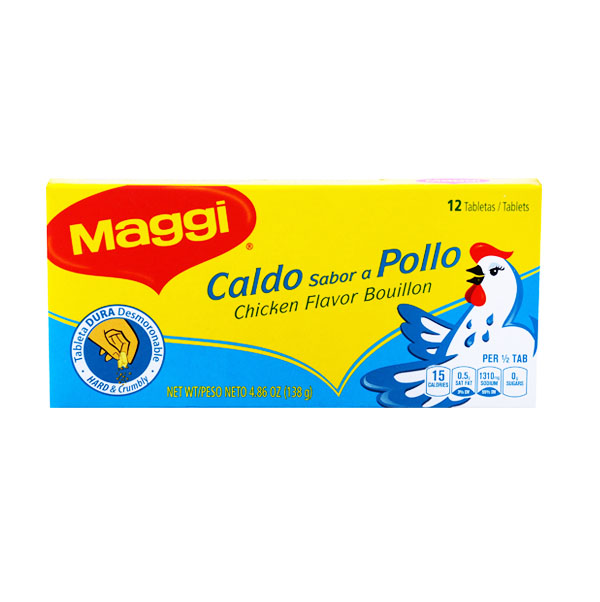 Caja 12 pastillas sabor a pollo, Maggi, 138 g