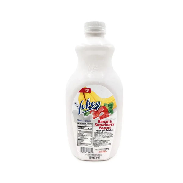 Yogurt Banana-Fresa Yokey, 1.5 l