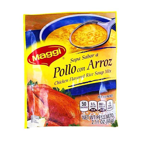 Sopa de pollo con arroz, Maggi