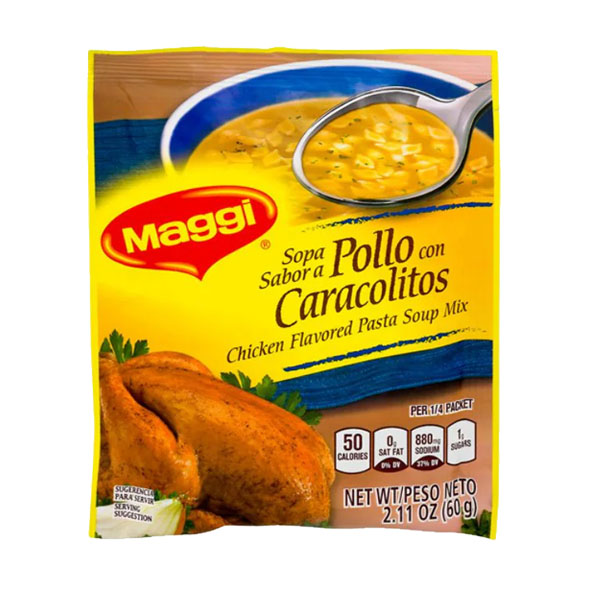 Sopa de pollo con caracolitos, Maggi▪