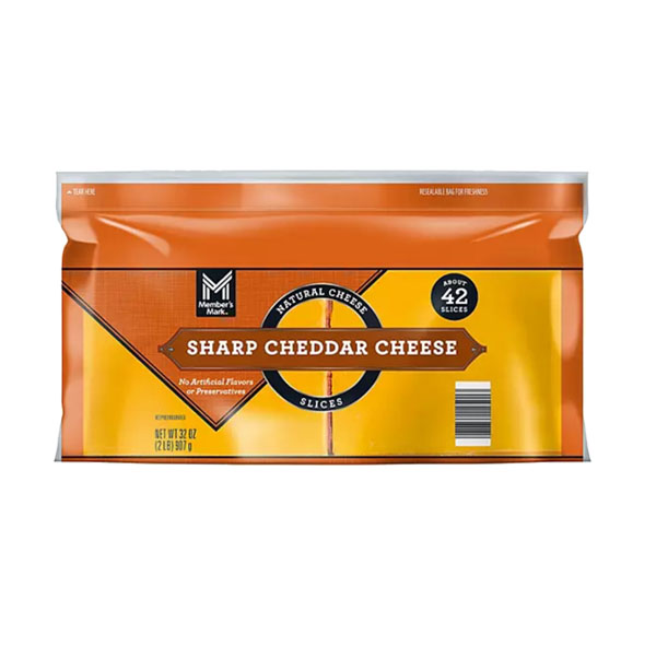 Sharp Cheddar Cheese (Slices), 907 g