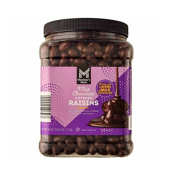 Milk chocolate covered raisins, 1.53 kg