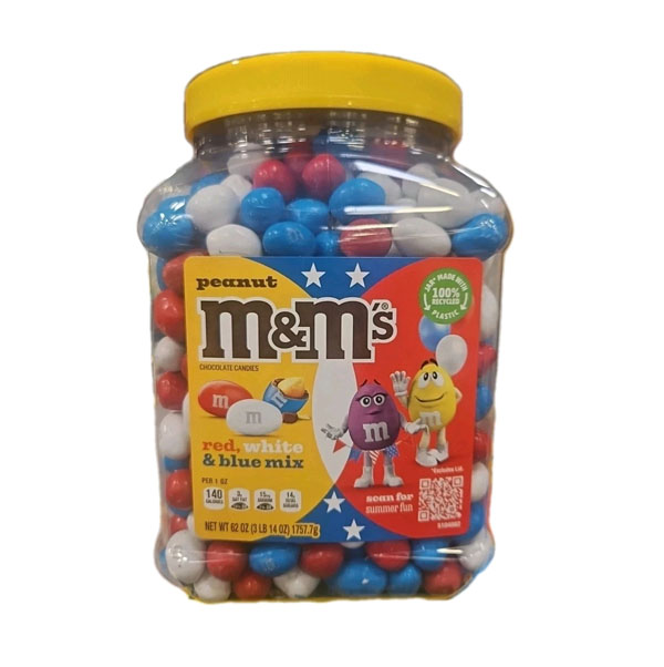 Peanut Chocolate Candy Red White & Blue, 1.76 Kg