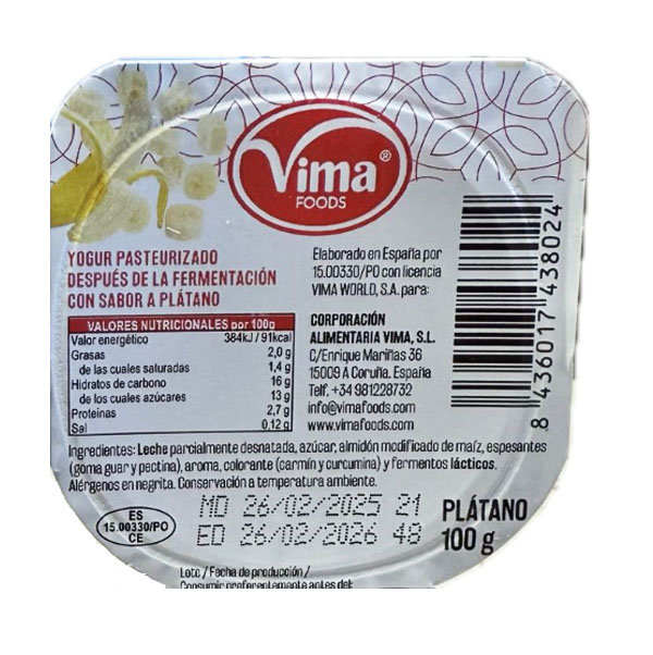Yogurt Banana, 100 g
