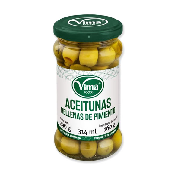 Aceitunas rellenas de pimiento, 290 g