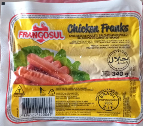 Salchicha Pollo Frangosul, 340 g