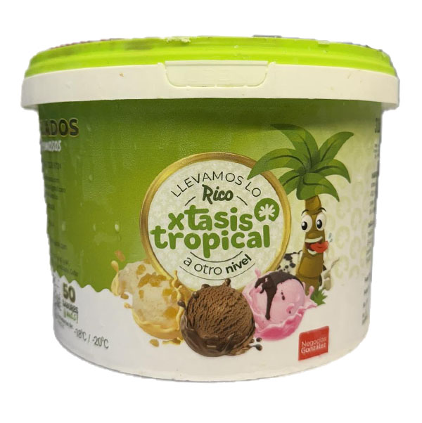 Helado xtasis tropical 3 l