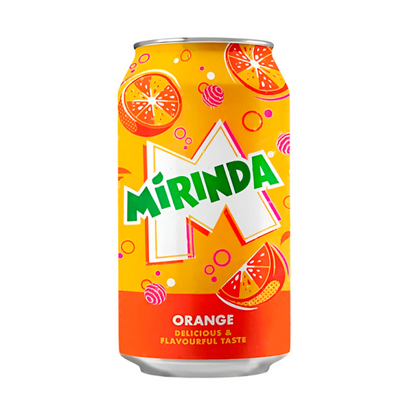 Refr. Naranja MIRINDA Lata, 300 ml